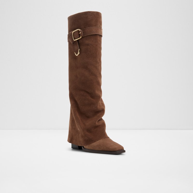 Aldo čizme do koljena AMELLE LEA SUEDE - smeđa 4