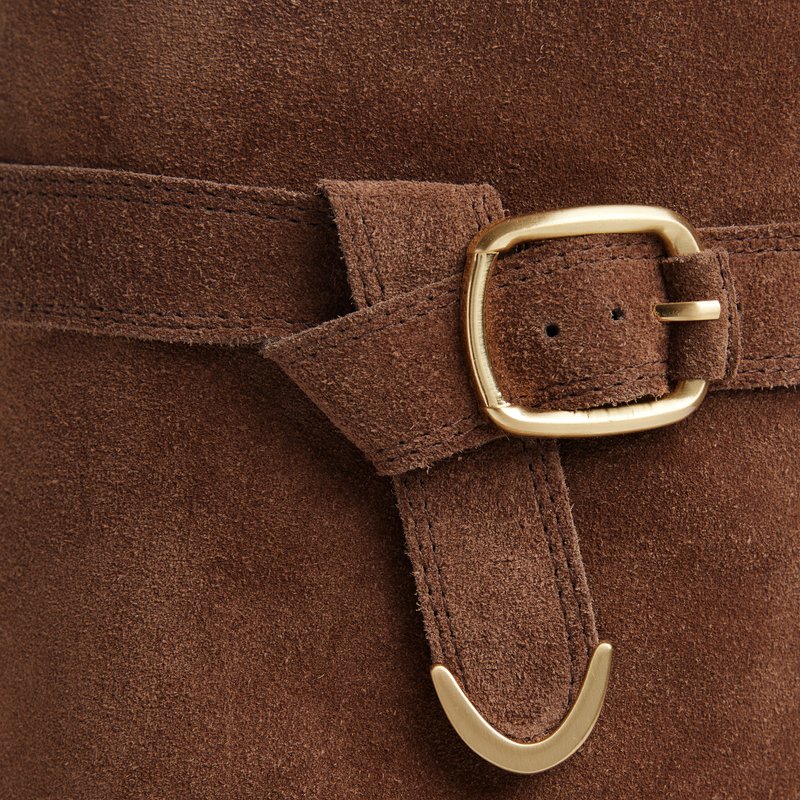 Aldo čizme do koljena AMELLE LEA SUEDE - smeđa 5