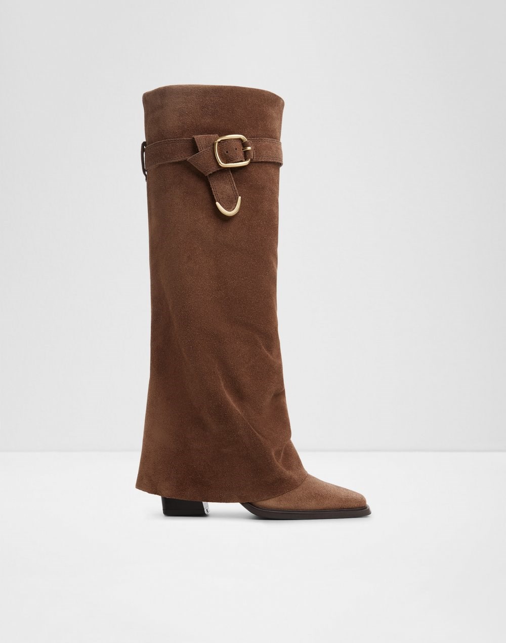 Aldo čizme do koljena AMELLE LEA SUEDE - smeđa