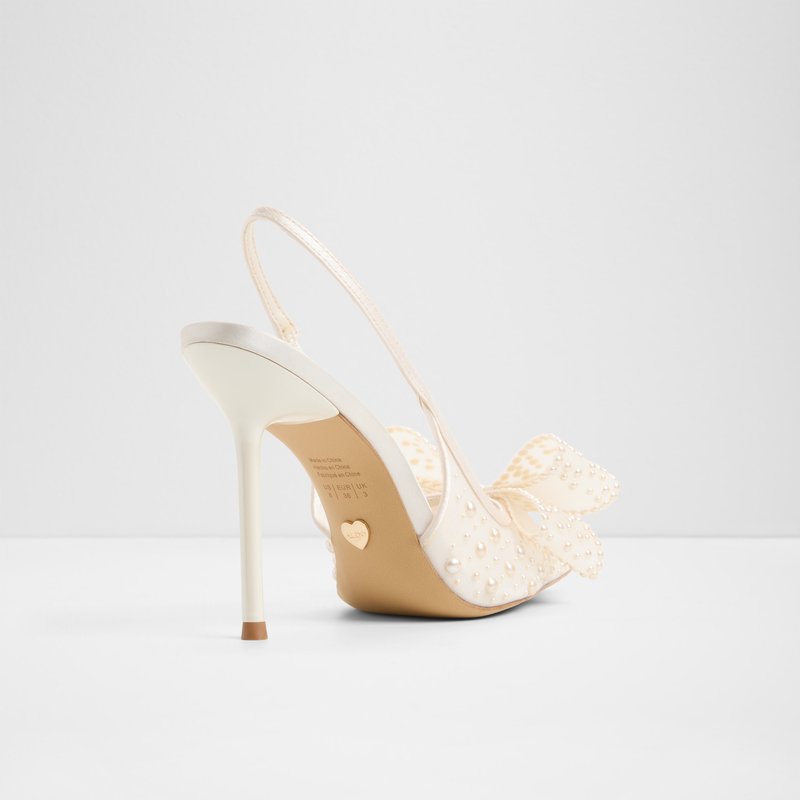 Aldo cipele na visoku petu ANASTASIAA TEX MESH - bijela 6