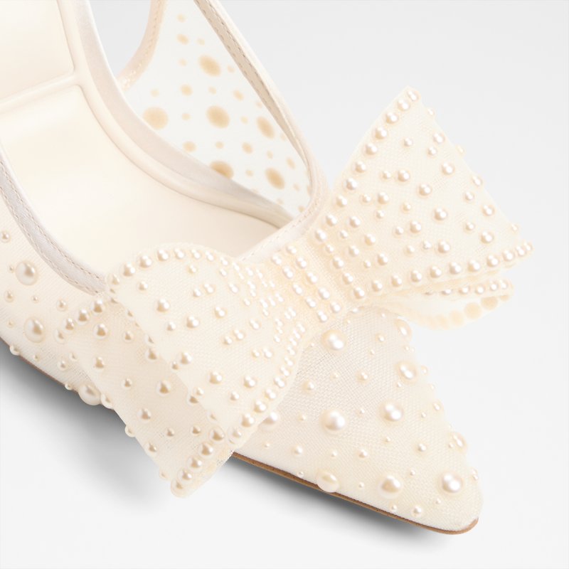 Aldo cipele na visoku petu ANASTASIAA TEX MESH - bijela 4