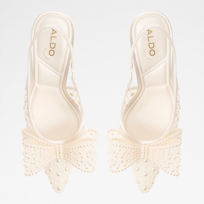 Aldo cipele na visoku petu ANASTASIAA TEX MESH - bijela 5