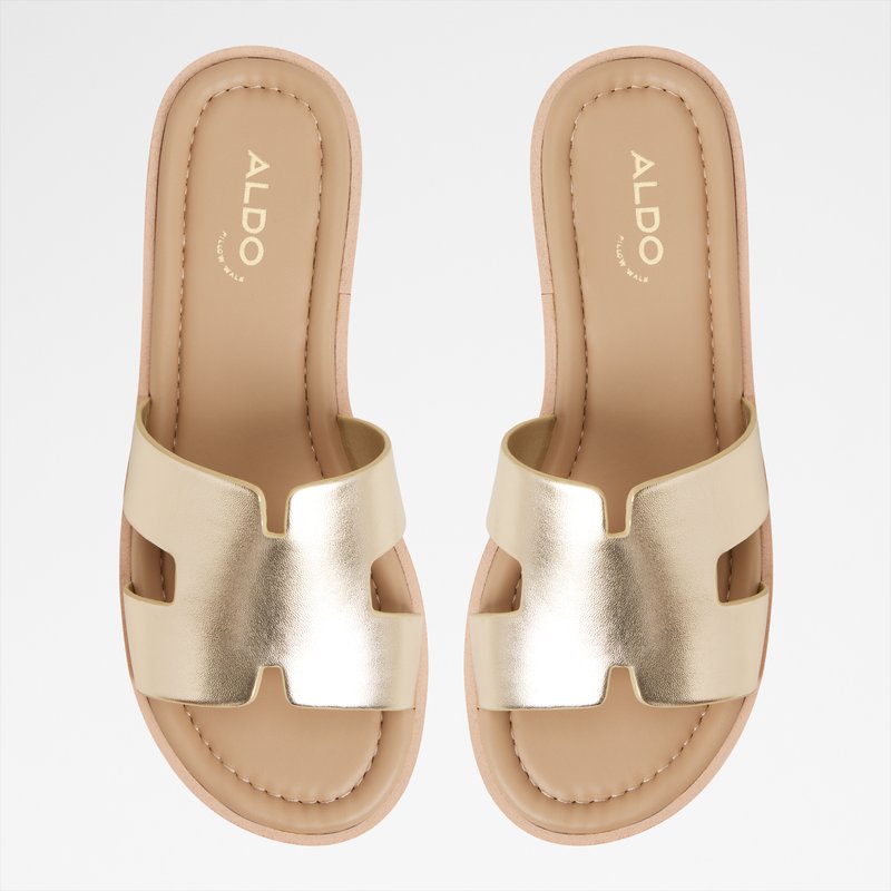 Aldo ravne natikače ANAYELIE SYN METALLIC - zlatna 5