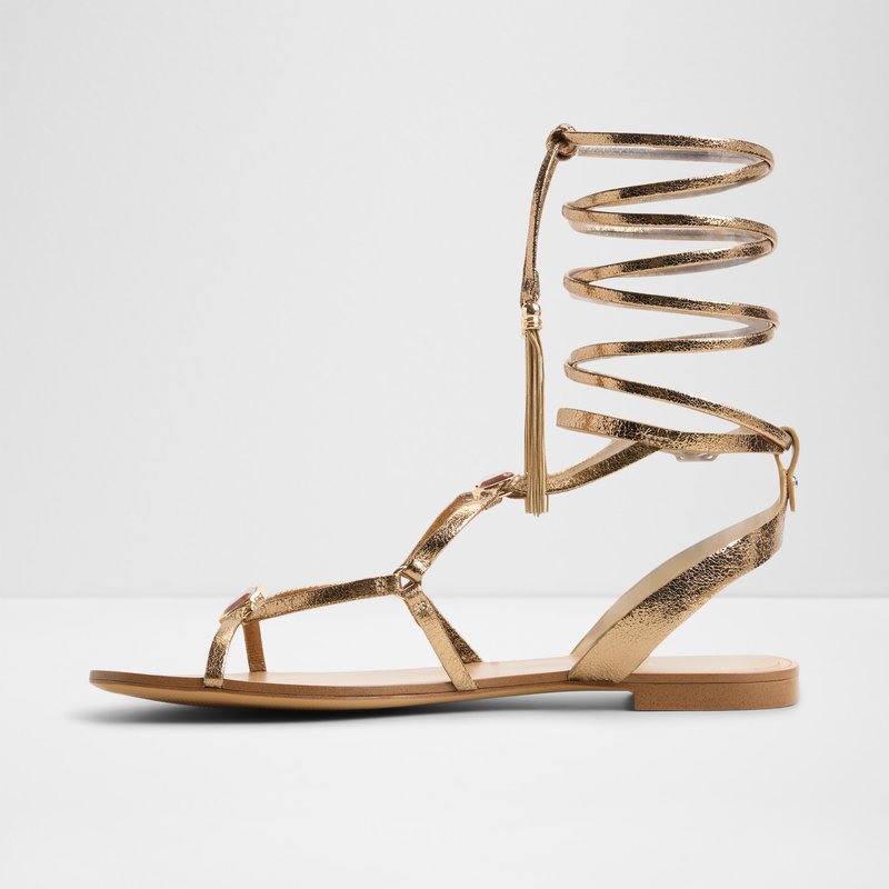 Aldo ženske sandale ANDRINA SYN TUMBLED - zlatna 2