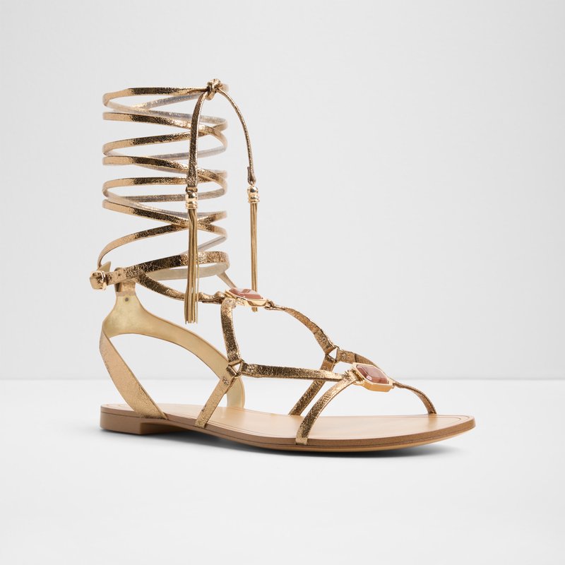 Aldo ženske sandale ANDRINA SYN TUMBLED - zlatna 4