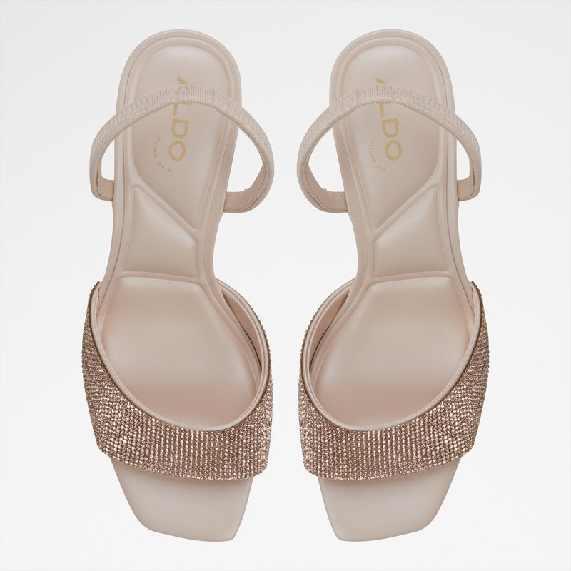 Aldo sandale na srednje visoku petu ANDYA SYN PEARLIZED - bež 5