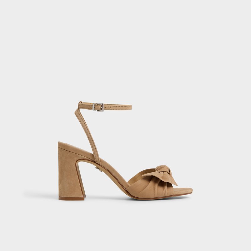 Aldo sandale na srednje visoku petu ANGELKNOT LEA NUBUCK - zelena 1