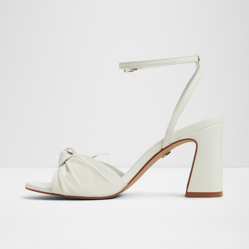 Aldo sandale na srednje visoku petu ANGELKNOT LEA SMOOTH - bijela 2
