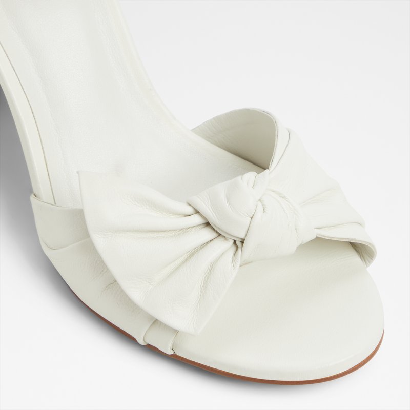Aldo sandale na srednje visoku petu ANGELKNOT LEA SMOOTH - bijela 4
