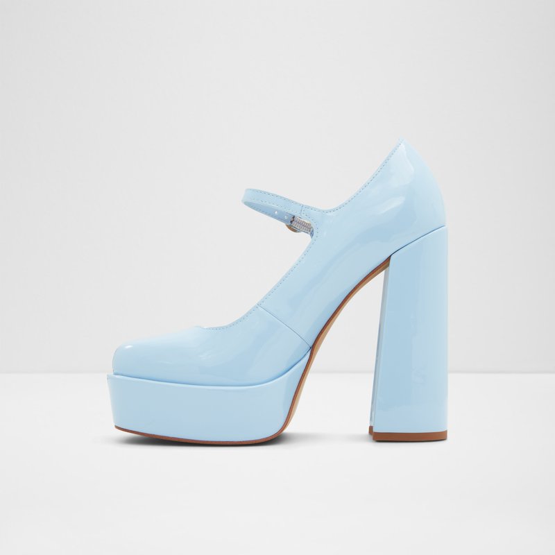 Aldo cipele s blok petom ANJIE SYN PATENT - plava 5