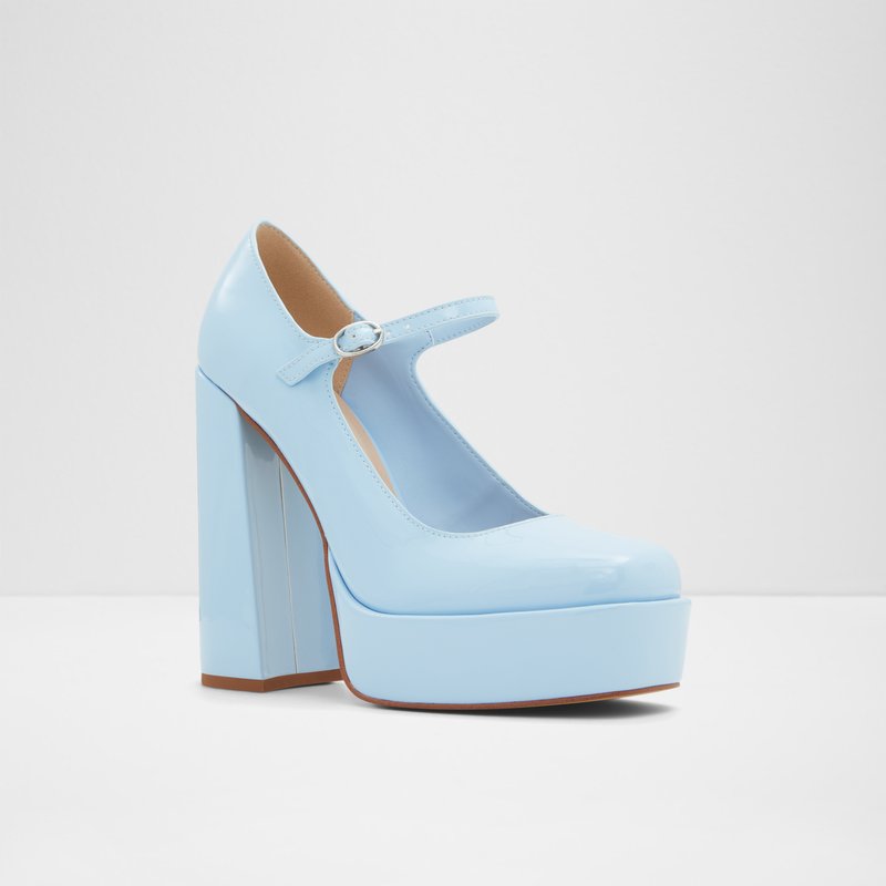 Aldo cipele s blok petom ANJIE SYN PATENT - plava 6