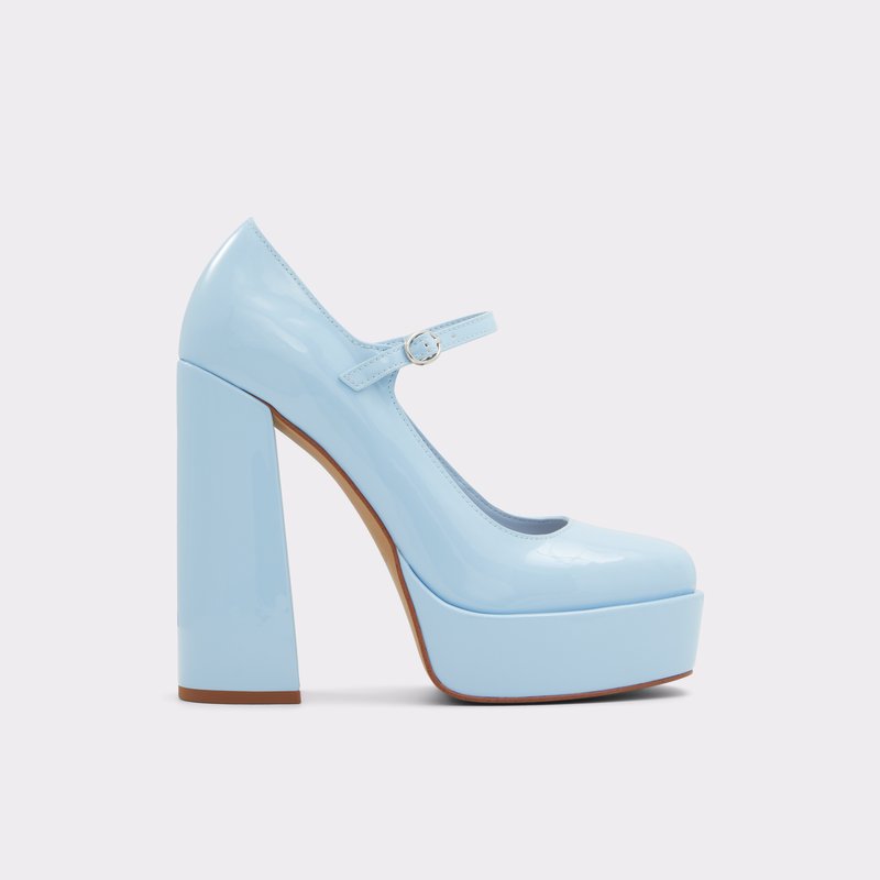 Aldo cipele s blok petom ANJIE SYN PATENT - plava 1