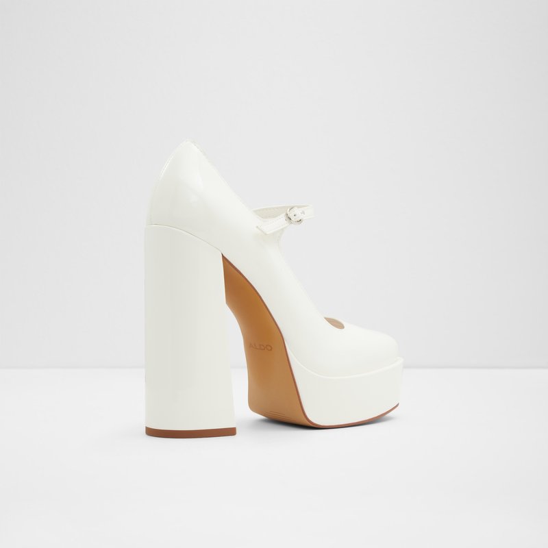 Aldo cipele s blok petom ANJIE SYN PATENT - bijela 4