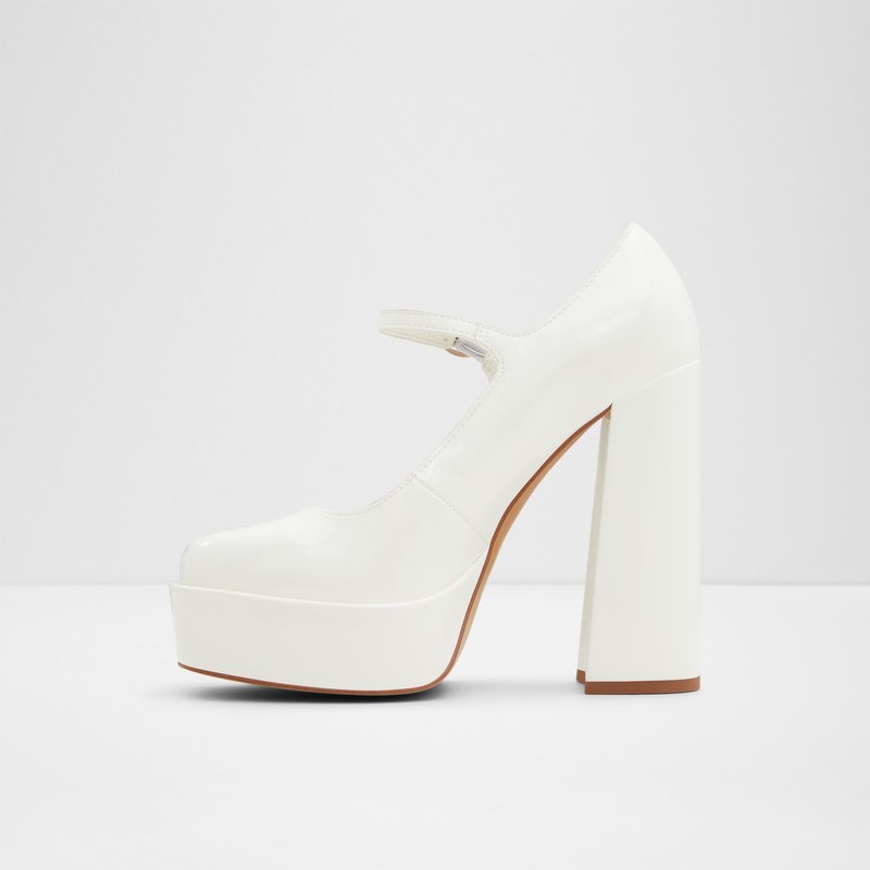 Aldo cipele s blok petom ANJIE SYN PATENT - bijela 5