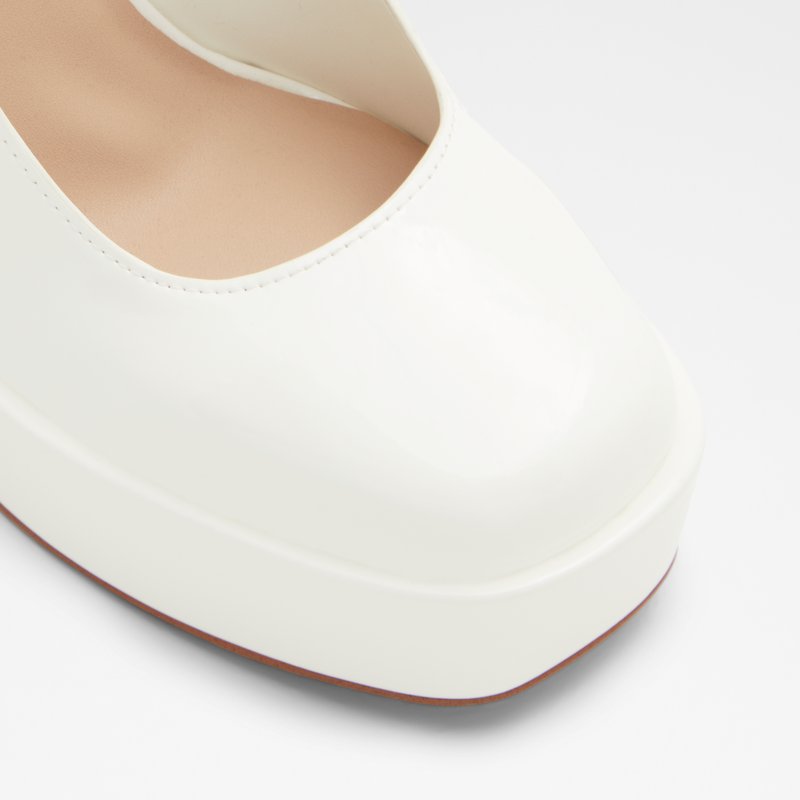Aldo cipele s blok petom ANJIE SYN PATENT - bijela 7