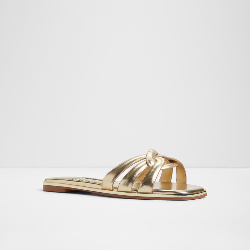 Aldo ravne natikače AUGUSTYA SYN METALLIC - zlatna 3