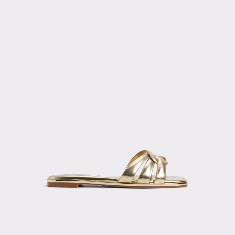 Aldo ravne natikače AUGUSTYA SYN METALLIC - zlatna 1