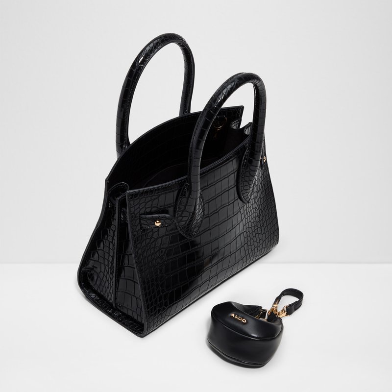 Aldo satchel torbica za nošenje na ramenu AURALIE SYN MIX MAT - crna 4
