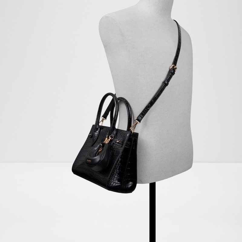 Aldo satchel torbica za nošenje na ramenu AURALIE SYN MIX MAT - crna 3