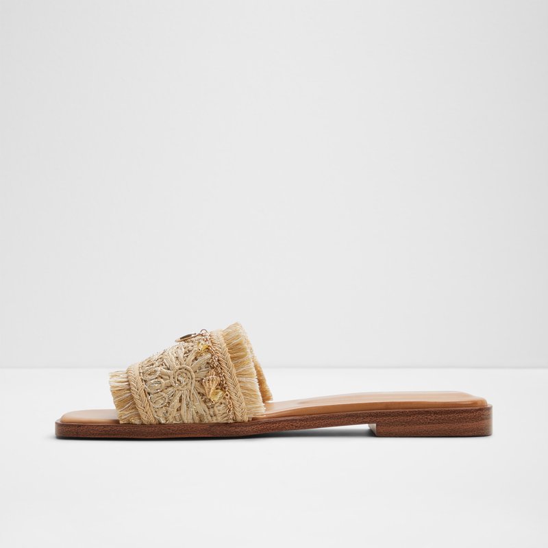 Aldo ravne natikače AURANA TEX RAFFIA - bež 2