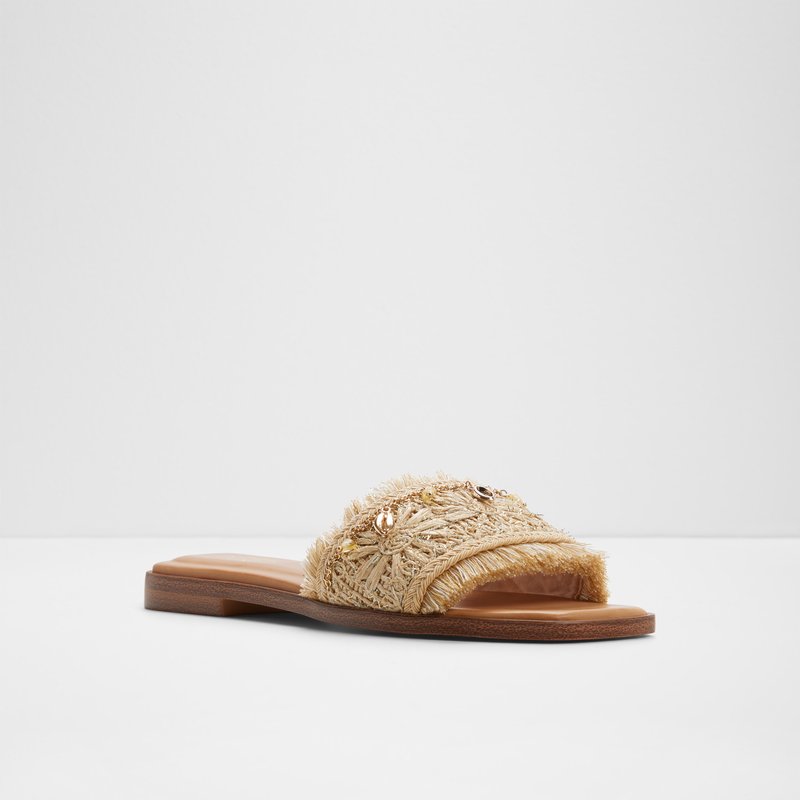 Aldo ravne natikače AURANA TEX RAFFIA - bež 4