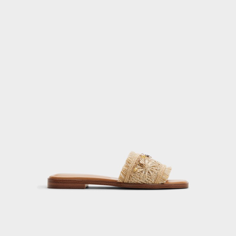 Aldo ravne natikače AURANA TEX RAFFIA - bež 1