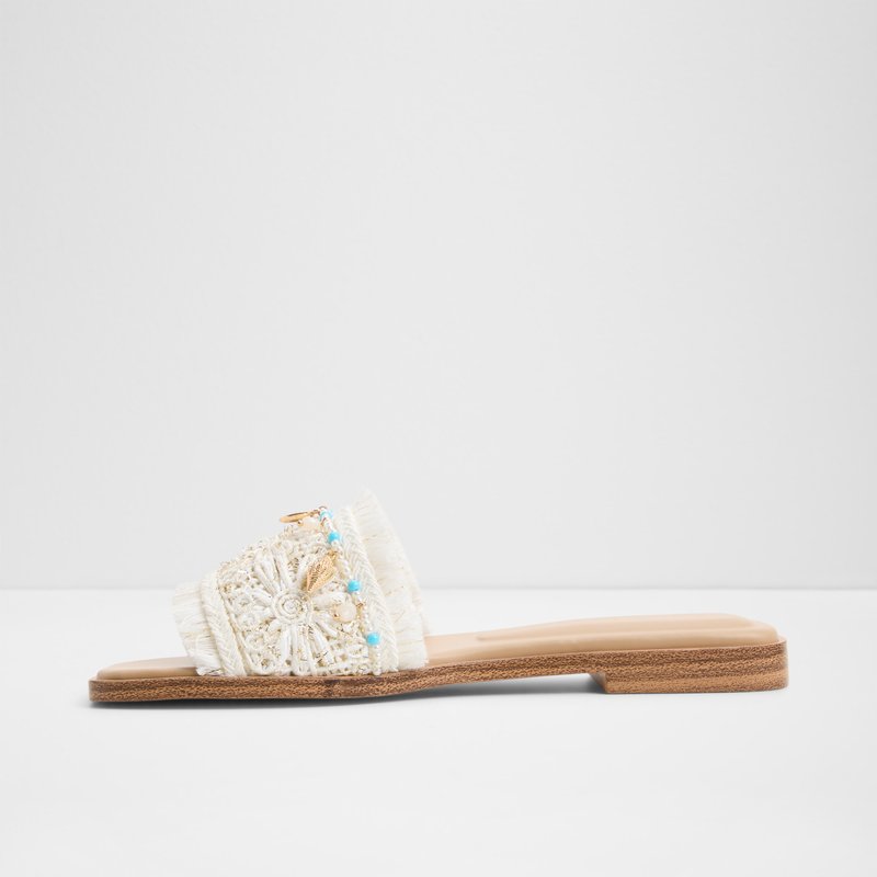 Aldo ravne natikače AURANA TEX RAFFIA - bijela 6