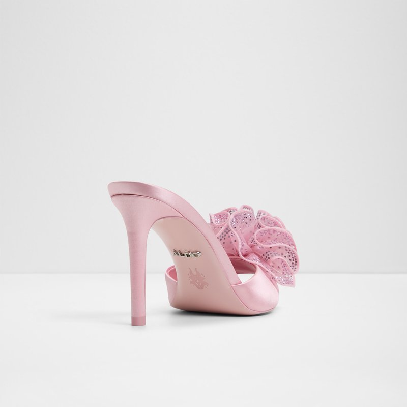 Aldo disney x aldo natikače na visoku petu AURORAMULE TEX SATIN - ružičasta 2