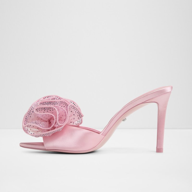 Aldo disney x aldo natikače na visoku petu AURORAMULE TEX SATIN - ružičasta 3