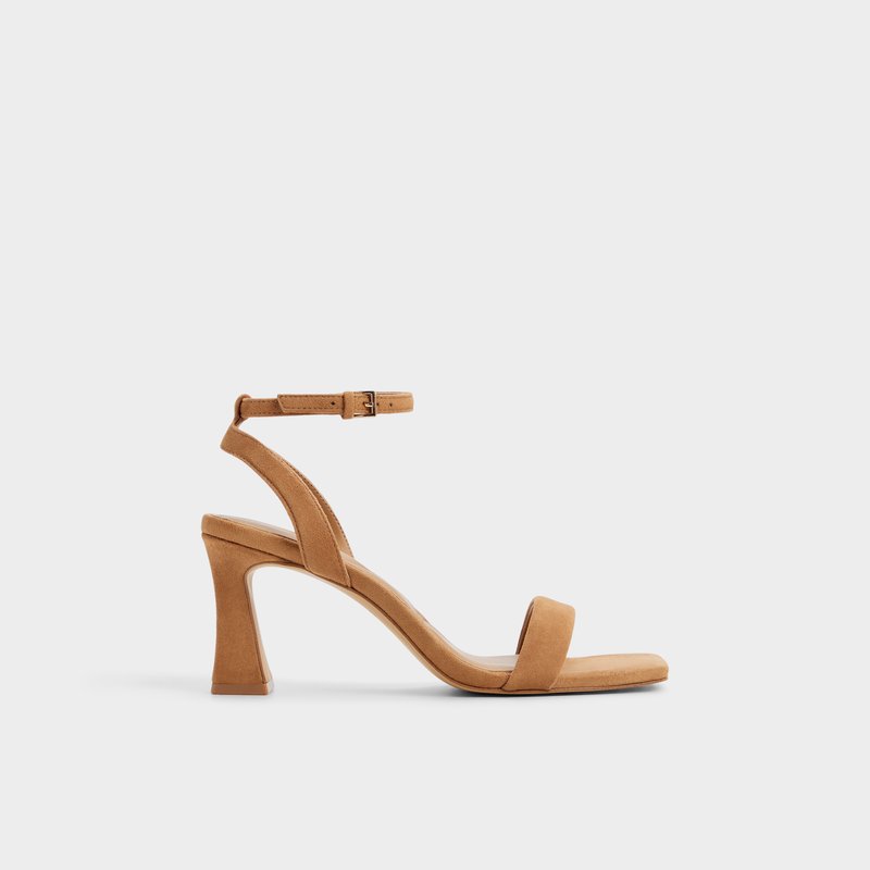 Aldo sandale na srednje visoku petu AUSTORAI LEA SUEDE - smeđa 1