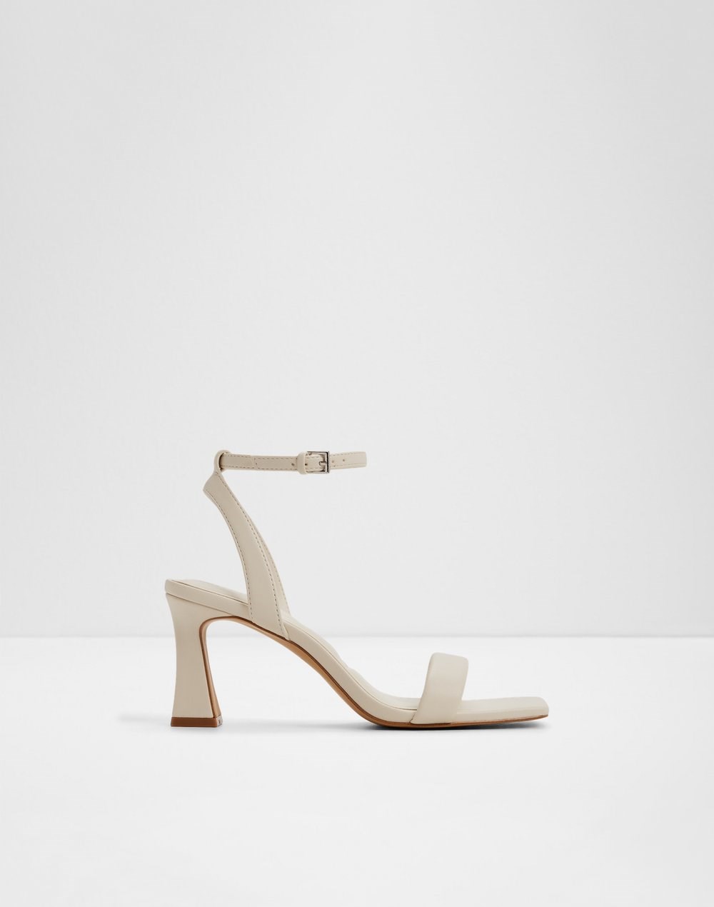 Aldo sandale na srednje visoku petu AUSTORAI SYN SMOOTH - bijela