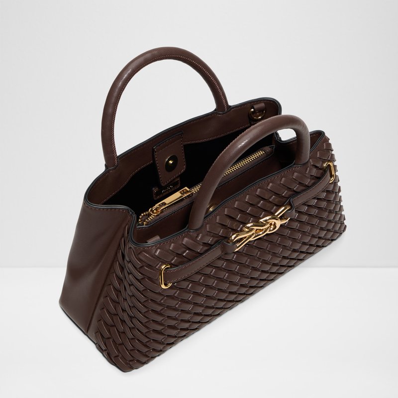 Aldo satchel torbica za nošenje u ruci ili na ramenu AVELIE SYN MIX MAT - smeđa 4