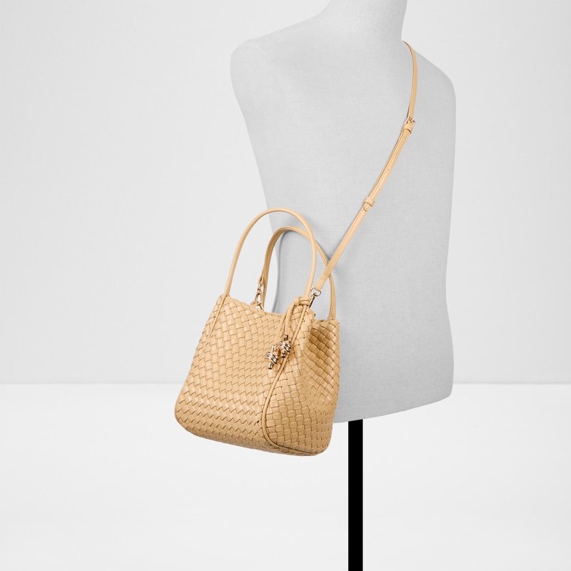 Aldo satchel torbica za nošenje u ruci ili na ramenu AVIMA SYN MIX MAT - bež 3