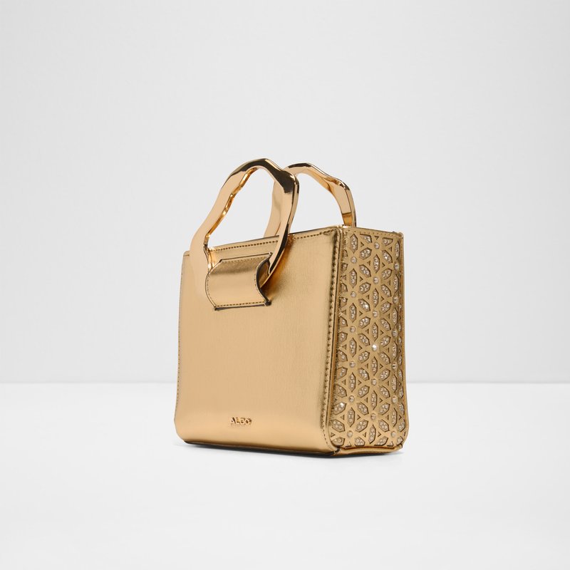 Aldo satchel torbica za nošenje u ruci ili na ramenu AZALLUX SYN MIX MAT - zlatna 4
