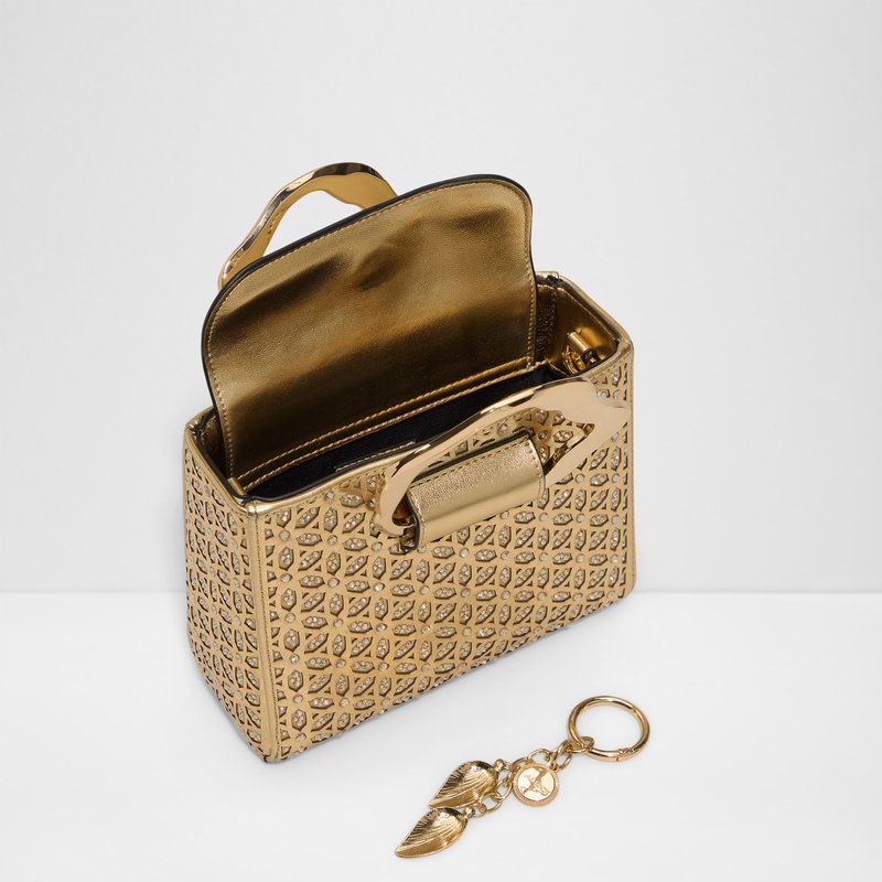 Aldo satchel torbica za nošenje u ruci ili na ramenu AZALLUX SYN MIX MAT - zlatna 2