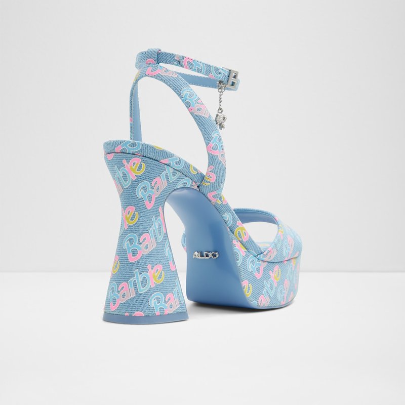 Aldo sandale na visoku petu BARBIEPARTY TEX DENIM - plava 2