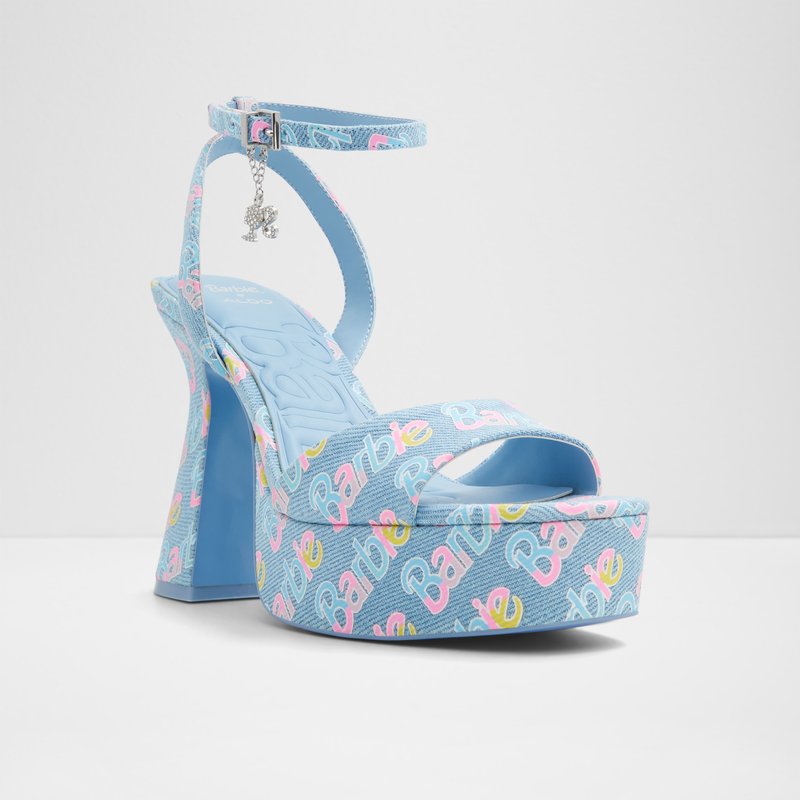 Aldo sandale na visoku petu BARBIEPARTY TEX DENIM - plava 3