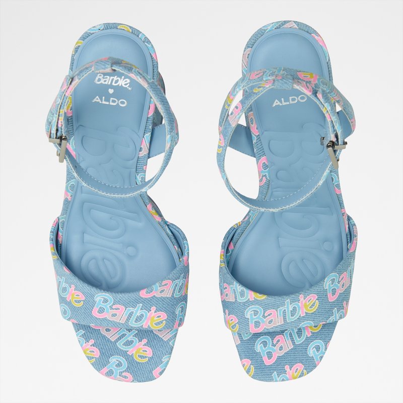 Aldo sandale na visoku petu BARBIEPARTY TEX DENIM - plava 5