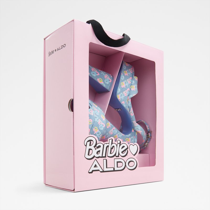 Aldo sandale na visoku petu BARBIEPARTY TEX DENIM - plava 6