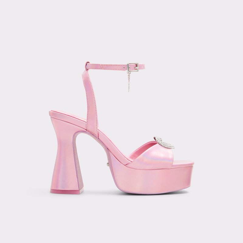 Aldo sandale na visoku petu BARBIEPARTY SYN SHINY - ružičasta 1