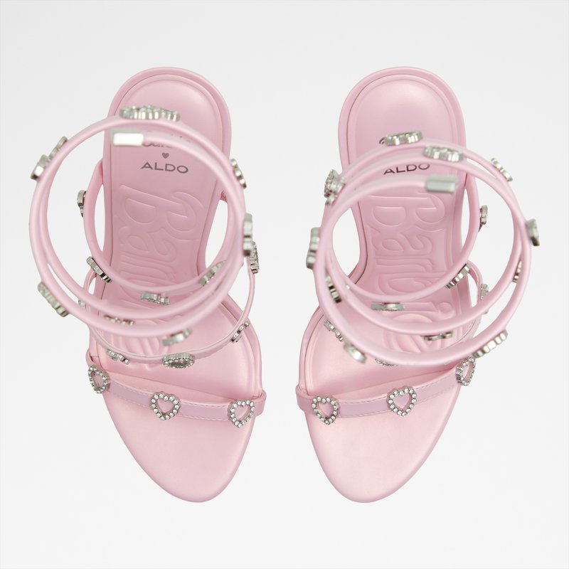 Aldo sandale na visoku petu BARBIERUNWAY SYN METALLIC - ružičasta 5