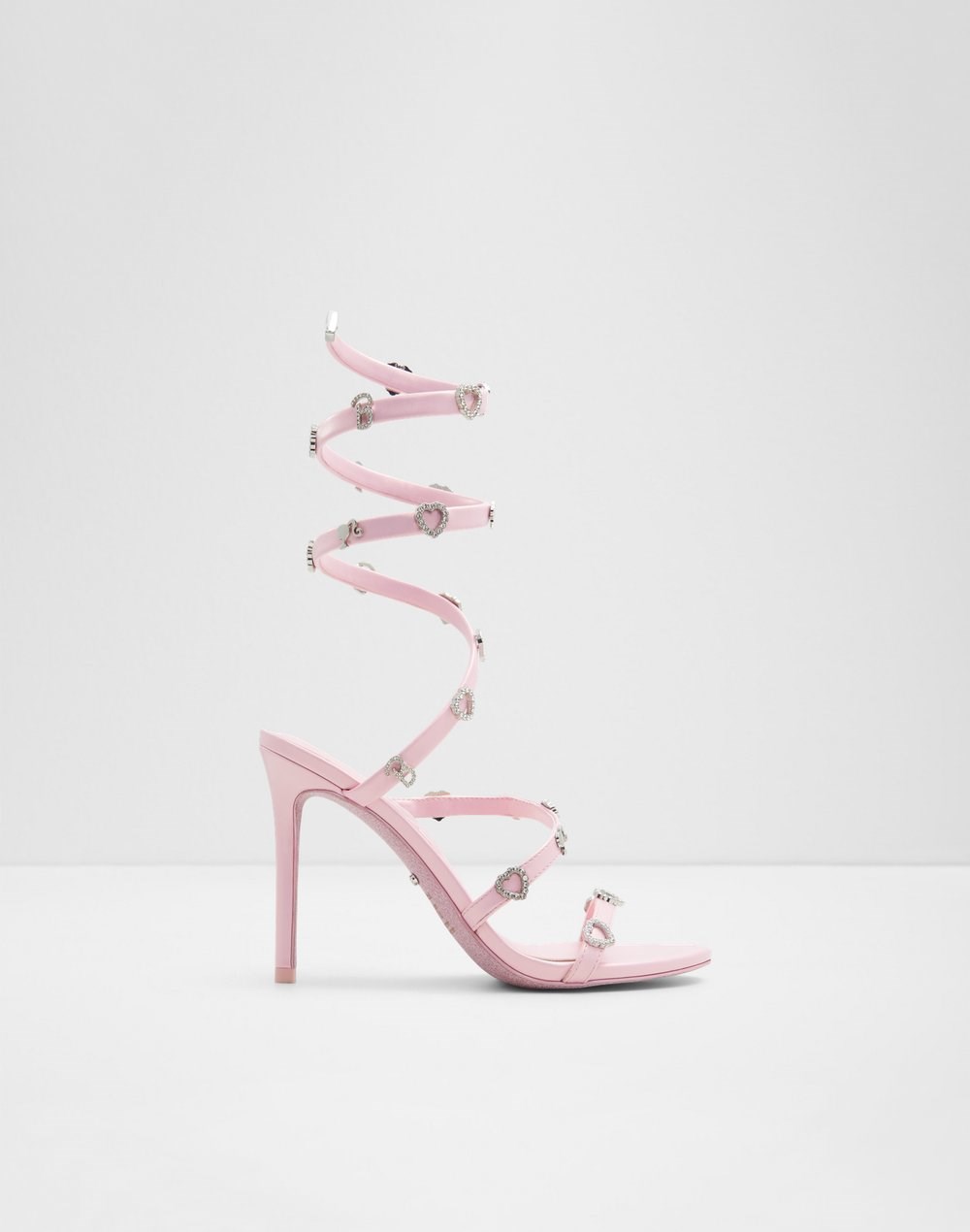 Aldo sandale na visoku petu BARBIERUNWAY SYN METALLIC - ružičasta
