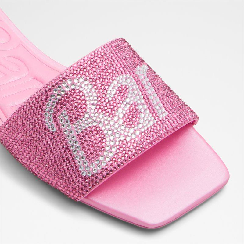Aldo ravne sandale BARBIEVILLE TEX SATIN - ružičasta 4