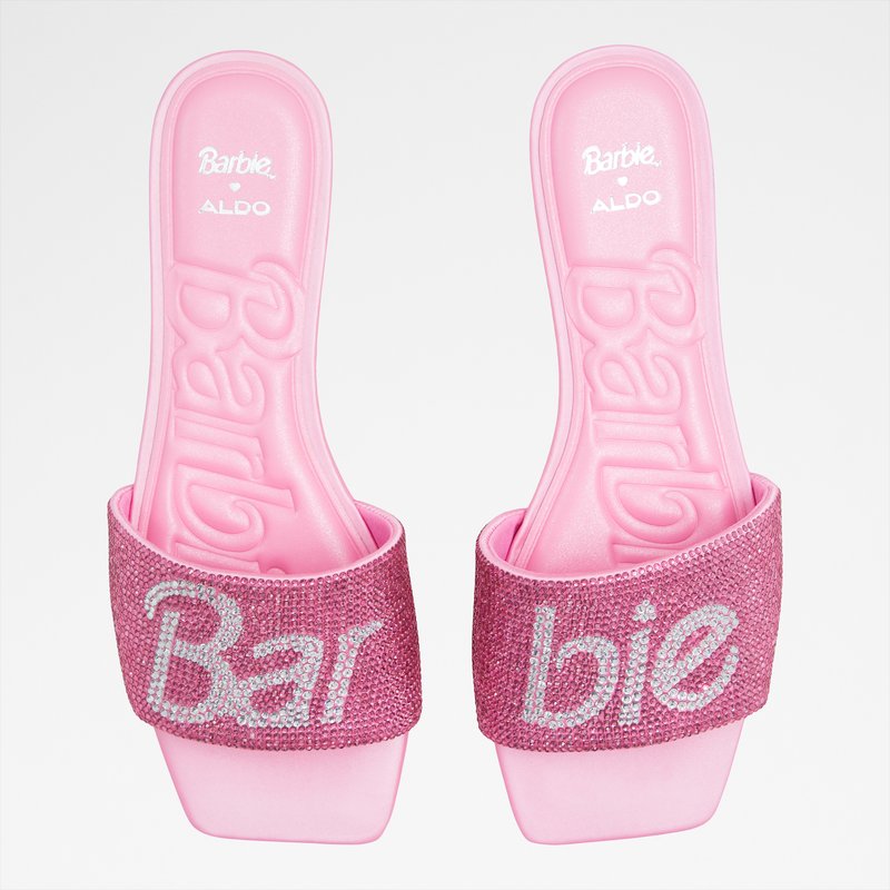 Aldo ravne sandale BARBIEVILLE TEX SATIN - ružičasta 5