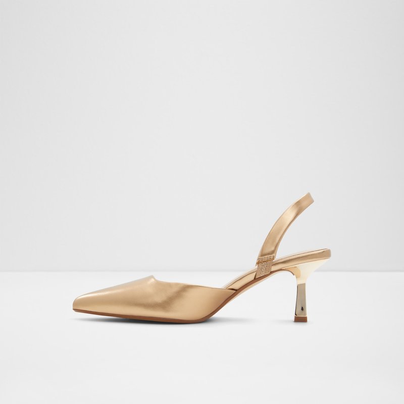 Aldo sandale na srednje visoku petu BASANTI SYN METALLIC - zlatna 3