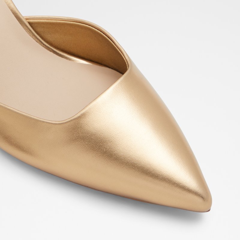 Aldo sandale na srednje visoku petu BASANTI SYN METALLIC - zlatna 5