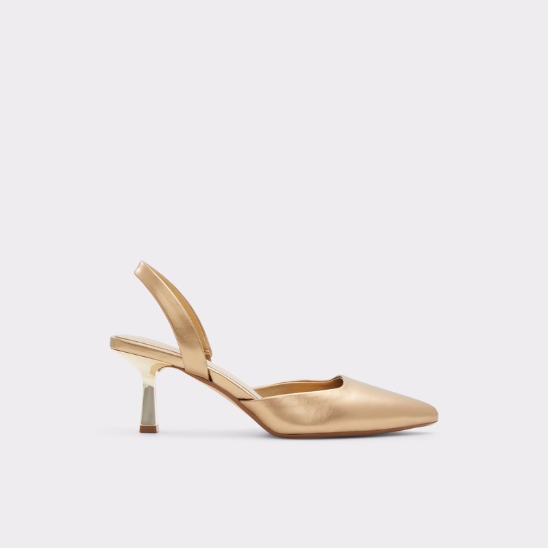 Aldo sandale na srednje visoku petu BASANTI SYN METALLIC - zlatna 1