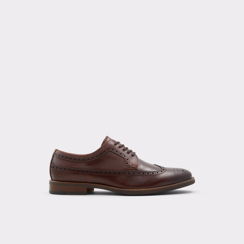 Aldo derby cipele BATTISTONFLEX LEA SMOOTH - smeđa 1