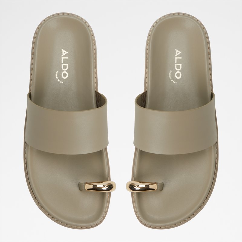 Aldo ravne natikače BEACHSTROLL LEA SMOOTH - zelena 6