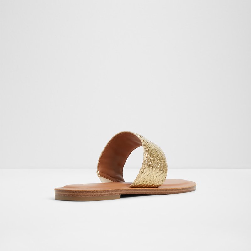 Aldo ravne natikače BEACHWALK SYN TEXTURED - zlatna 2